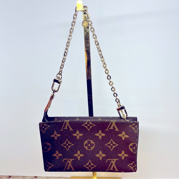 Auth Louis Vuitton monogram canvas accessory cosmetic bucket pouch pm clutch - Picture 2 of 10